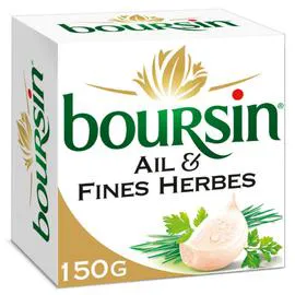 BOURSIN Fromage frais à tartiner Ail et fines herbes 150g