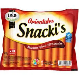 ISLA MONDIAL Saucisses halal Snacki's orientales 10x36g