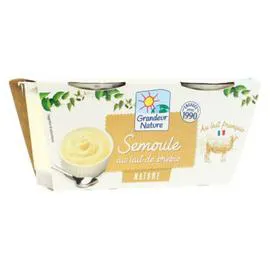GRANDEUR NATURE Semoule au Lait de Brebis Nature Bio 280g