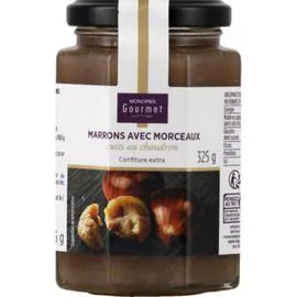MONOPRIX GOURMET Confiture extra de marrons avec morceaux cuits au chaudron 325g