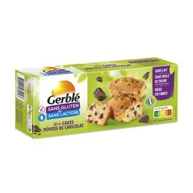 GERBLÉ Mini cake pépites chocolat s/gluten & lactose 6x38,3g