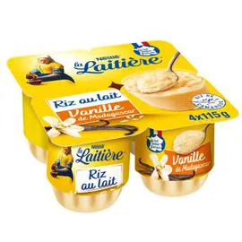 NESTLÉ, LA LAITIÈRE Riz au lait vanille 4x115g