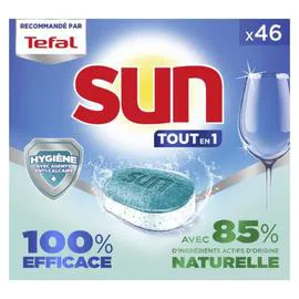 SUN Capsules Lave Vaisselle Tout en 1 Hygiène Anti-Calcaire x46