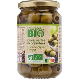 CARREFOUR BIO Olives bio vertes dénoyautées 160g 