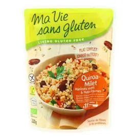 MA VIE SANS GLUTEN Quinoa Millet Haricots Rouges & Petits Légumes Bio 220g