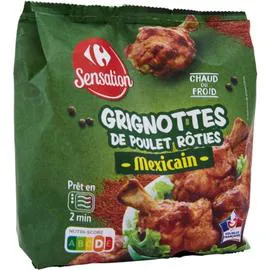 CARREFOUR SENSATION Grignottes de poulet rôties mexicain 250g