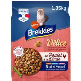 BREKKIES Croquette pour chat délice viande 1,35kg