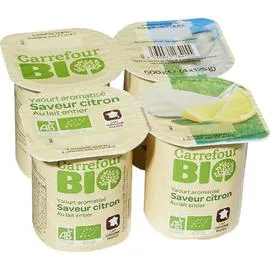 CARREFOUR BIO Yaourt citron Bio 4x125g