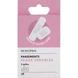 MONOPRIX Pansements Peaux Sensibles x30