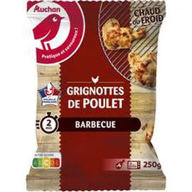 AUCHAN Grignottes de poulet barbecue 250g