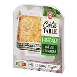 MARQUE REPÈRE, CÔTÉ TABLE Lasagnes Chèvre épinards 350g
