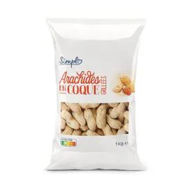 CARREFOUR SIMPL Arachides en coques grillées SIMPL 1kg