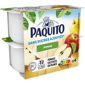 PAQUITO Purée de pomme sans sucres ajoutés 4x100g