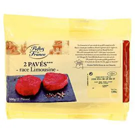 REFLETS DE FRANCE Viande bovine : Pavés*** race Limousine 2x150g