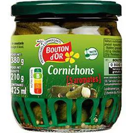 BOUTON D'OR Cornichons 5 aromates 210g