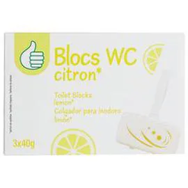 AUCHAN, POUCE Blocs WC citron x3