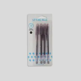MONOPRIX MAISON Stylos Bille Noirs l'unité