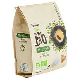 AUCHAN BIO Dosettes de café Mexique rond et fruité compatibles Senseo x32 220,8g