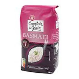 MARQUE REPÈRE, COMPTOIR DU GRAIN Riz Basmati Sélection Riz long 1kg