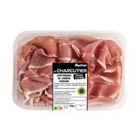 AUCHAN LE CHARCUTIER Chiffonnade de jambon serrano 80g