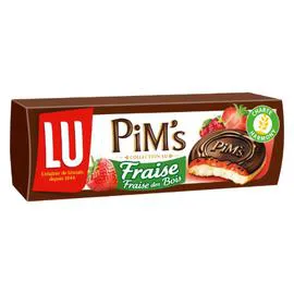 LU Biscuits génoises nappées à la fraise et au chocolat Pim's 150g