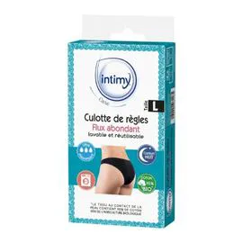 INTIMY CARE Culotte de règles lavable et réutilisable flux abondant taille L l'unité