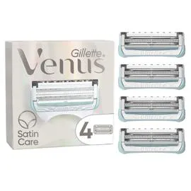 GILLETTE, VENUS Lames de rasoir Satin care x4
