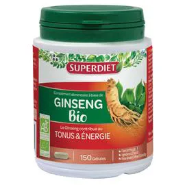 SUPER DIET Complément alimentaire à base de Ginseng Bio 150 gélules 49g