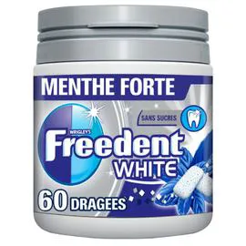FREEDENT, WHITE Chewing-gum sans sucres Menthe Forte 84g
