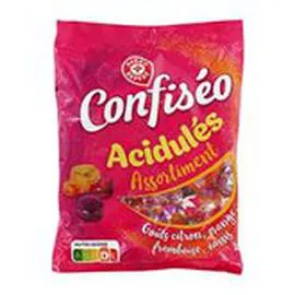 MARQUE REPÈRE, CONFISÉO Bonbons Acidulés fruits 400g