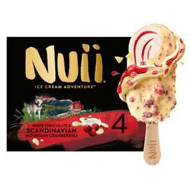 NUII Glaces chocolat blanc & baies rouges des Montagnes Scandinaves 268g