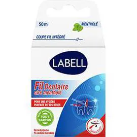 LABELL Fil dentaire ciré mentholé l'unité