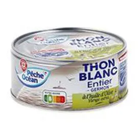 MARQUE REPÈRE, PÊCHE OCÉAN Thon blanc entier MSC 160g