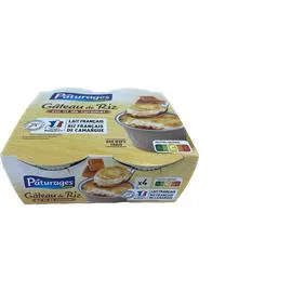 PÂTURAGES Gâteau de riz sur lit de caramel 400g