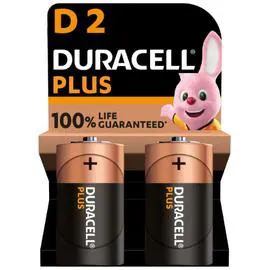 DURACELL Pile Alcaline D/LR20 1,5V MN1300 Plus x2