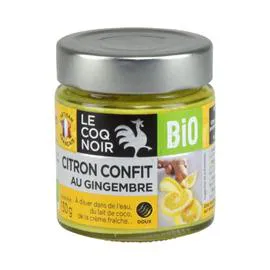 LE COQ NOIR Fonds de sauce bio citron confit gingembre 130g