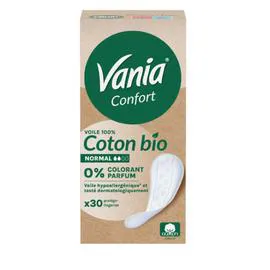 VANIA Protège-slip Confort Coton Bio - x30 x30