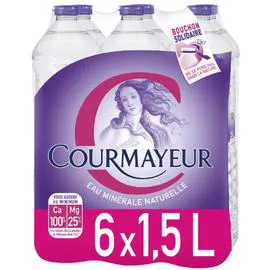 COURMAYEUR Eau minérale naturelle magnésium 6x1,5l