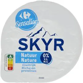 CARREFOUR SENSATION Fromage frais Skyr nature 0% MG 150g