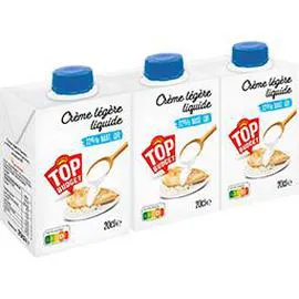 TOP BUDGET Crème légère liquide 12% MG 3x20cl