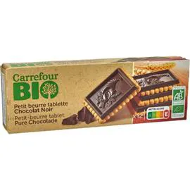 CARREFOUR BIO Biscuits petit beurre chocolat noir 150g