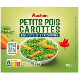 AUCHAN Petits pois carottes minute extra fins 750g