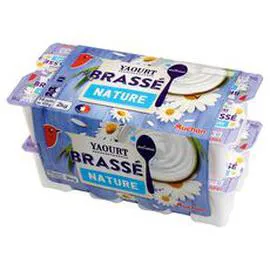 AUCHAN Yaourt brassé nature 16x125g
