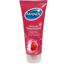 MANIX Gel de massage gourmand à la fraise 200ml