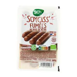 SOY Soycisses Fumées au Bois de Hêtre 100% Végétal Bio 160g