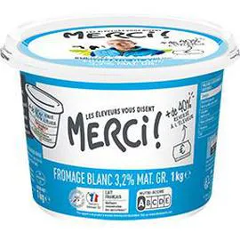 LES ELEVEURS VOUS DISENT MERCI Fromage blanc 3,2%MG 1kg