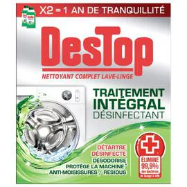DESTOP Nettoyant Lave-Linge Traitement Intégral 2x250ml