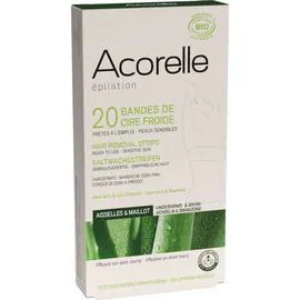ACORELLE Bandes Depilatoires Aisselles Et Maillot 20 x l'unité