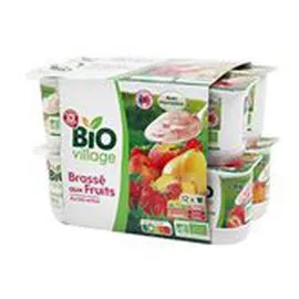 MARQUE REPÈRE, BIO VILLAGE Yaourts brassés aux fruits Bio 12x125g