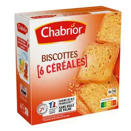 CHABRIOR Biscottes 6 céréales 300g